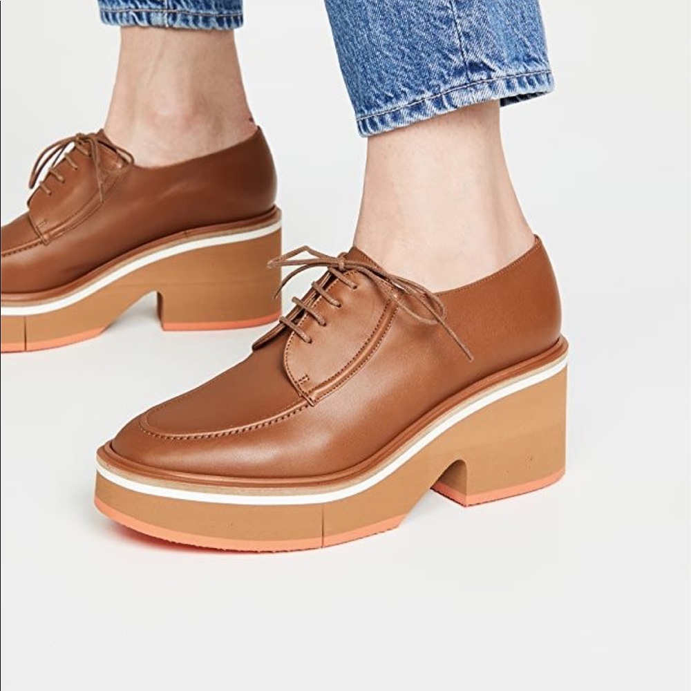 Robert clergerie- Anja platform leather shoes-Size 39 work to try on in my house